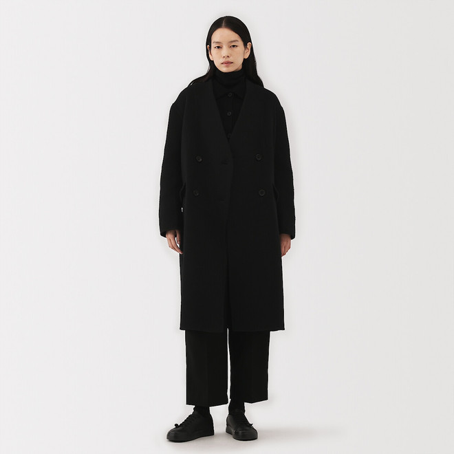 Women's Recycled Cashmere Blend Double-Breasted Coat