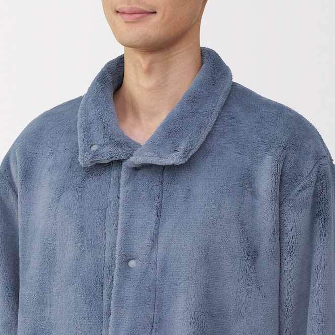 Men's Plush Fleece Long Sleeve Pyjama Set | MUJI