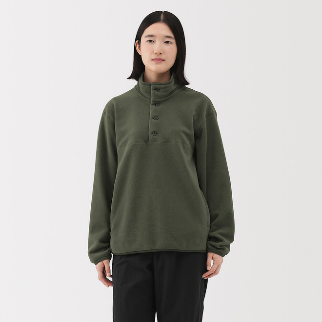 Pullover i återvunnen polyesterfleece för män