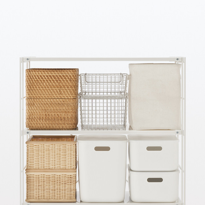 Estante de Aço Cinzento Claro - Larga, Pequena