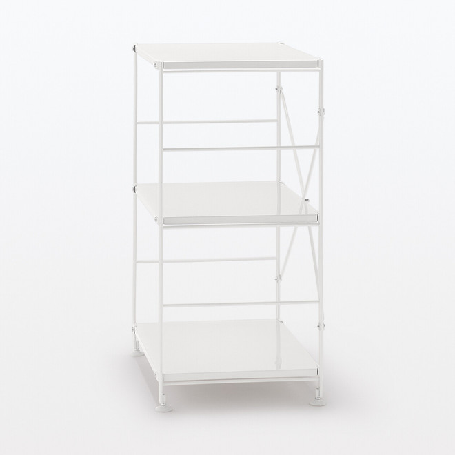 Light Grey Steel Shelving Unit - Narrow, Small