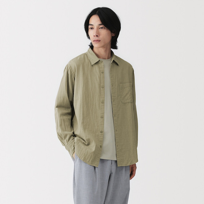 Men's Kapok Blend Double Gauze Shirt | MUJI