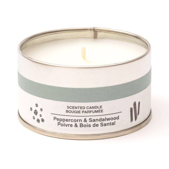  Peppercorn and Sandalwood Tin Candle