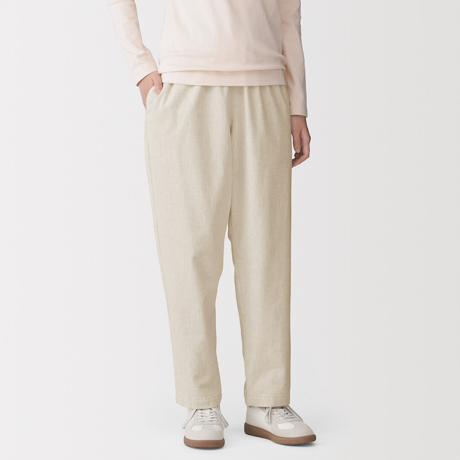 Women's Flannel Stretch Tapered Leg Trousers