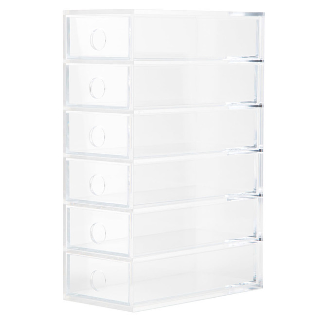 Acrylic 6 Drawer Unit