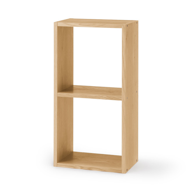 Oak Narrow 2 Shelf
