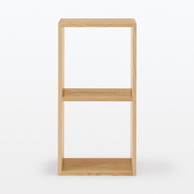 Oak Narrow 2 Shelf
