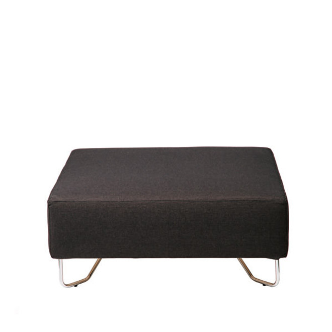 Unit Sofa ‐ Footstool ‐ Black/Brown