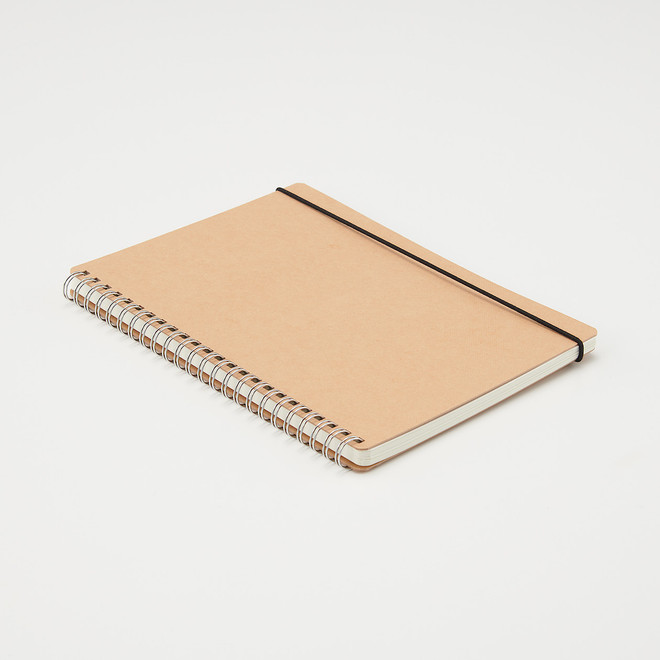 High Quality Recycling Paper Double Ring Notebook with Rubberband A5