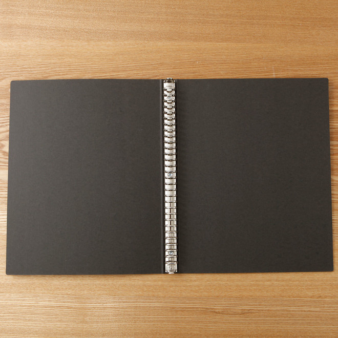 30‐Ring Recycled Paper Binder Charcoal Grey