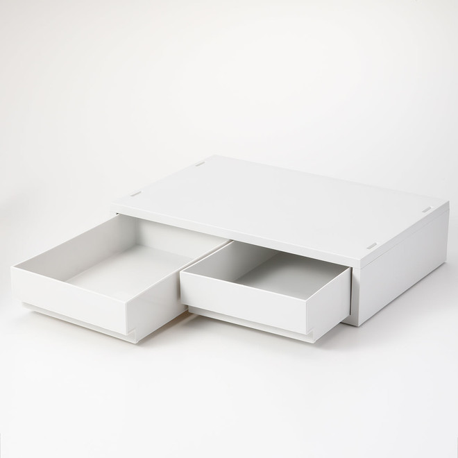 PP Drawer Unit A4 2 Drawers White 37x26x9cm