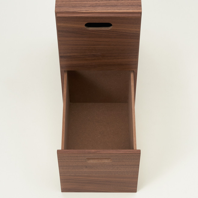 Walnut Stacking Chest 2 Drawers