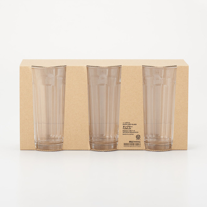 Soda Lime Glass Set Of 3 Approx. 300ml