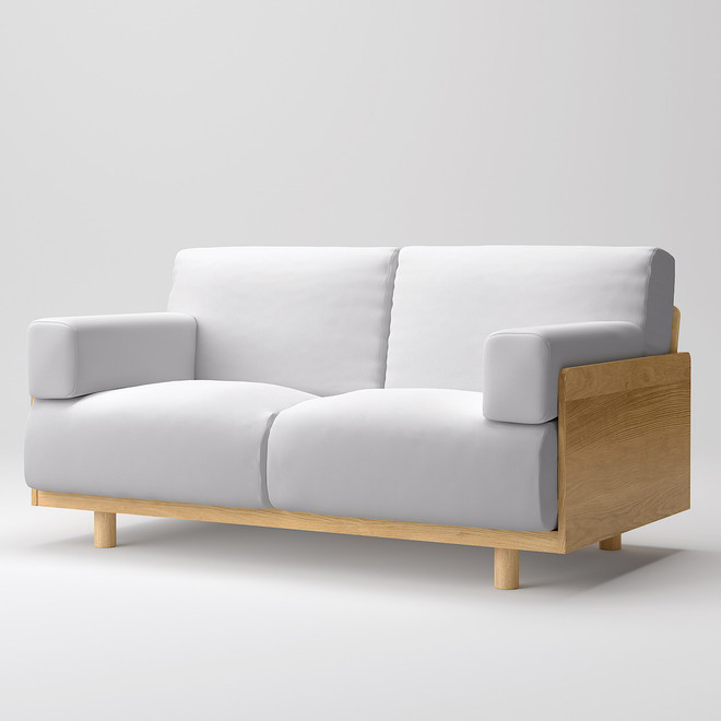 Wooden Oak Frame Body Sofa ‐ 2 Seater