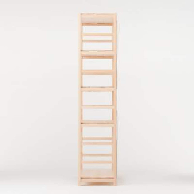 Pine unit shelf ‐ 5 Shelves Wide
