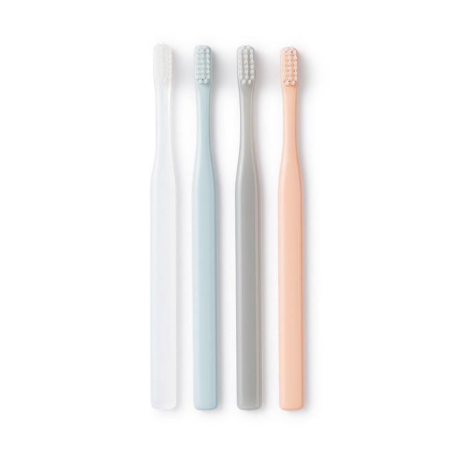 Polypropylene Toothbrush Set 4 Colours Fine Bristles
