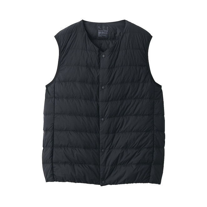 Men's Recycled Nylon Lightweight Collarless Down Gilet