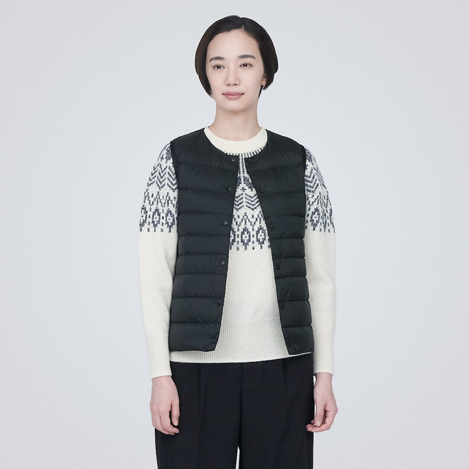 Women's Recycled Nylon Lightweight Collarless Down Gilet