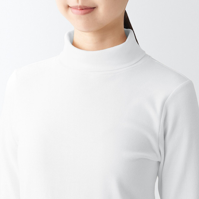 Women's Stretch Ribbed Turtle Neck T‐shirt | MUJI