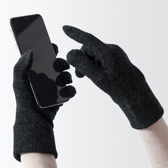 Wool Blend Brushed Lining Touchscreen Gloves