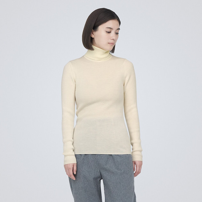 Women``s Non‐Itchy Ribbed Turtle Neck Jumper 18267