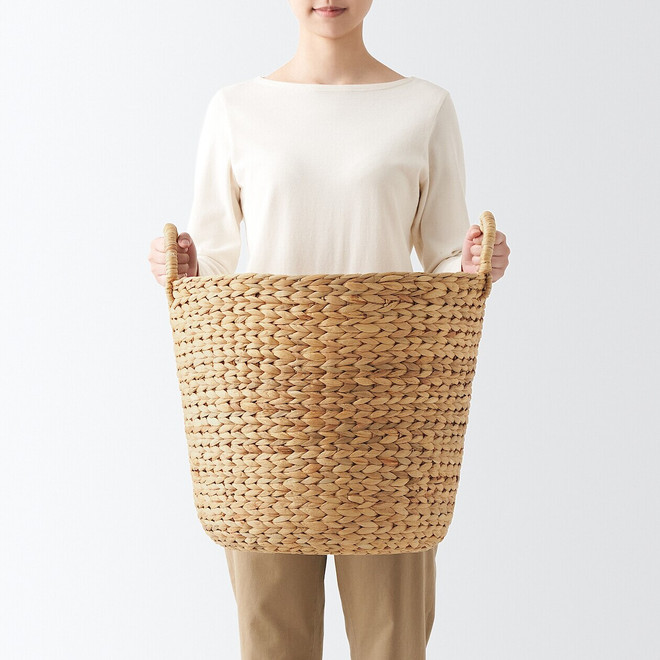 Water Hyacinth Storage Basket with Handles ‐ Large