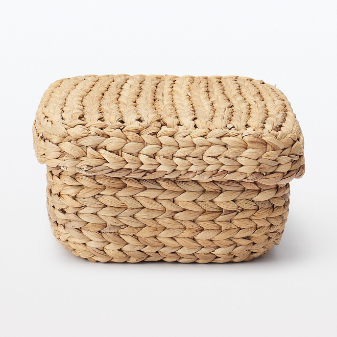 Water Hyacinth Lidded Rectangle Basket18303