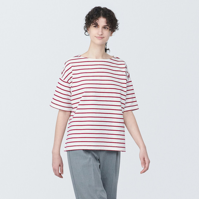 Women's Organic Jersey Boat Neck Short Sleeve T‐shirt