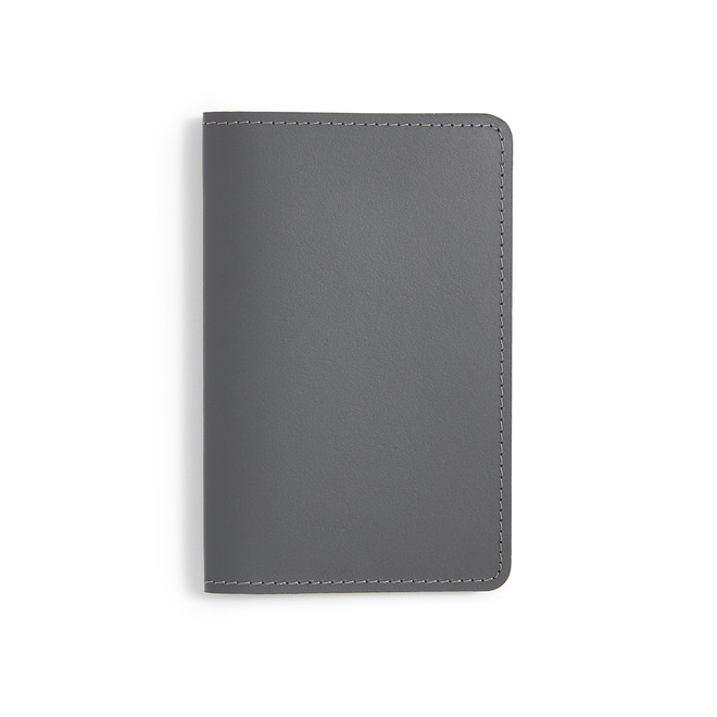 Recycled Leather Passport Holder Graphite