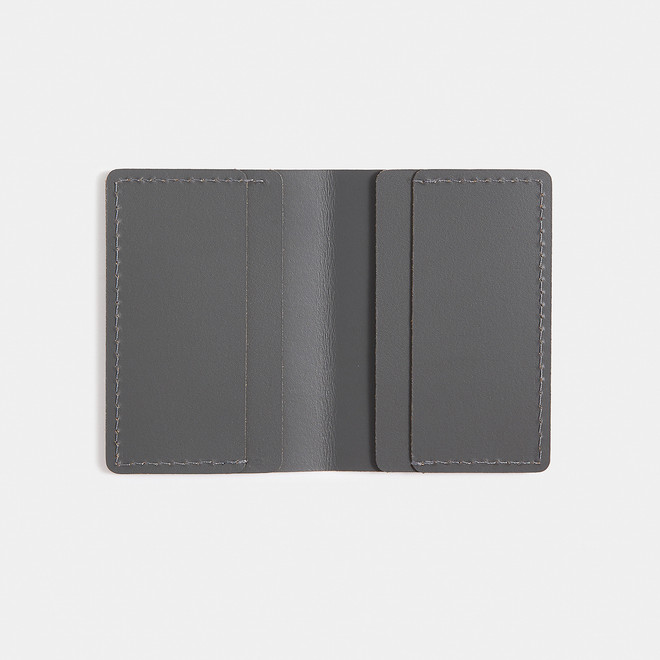 Recycled Leather Travel Wallet Graphite