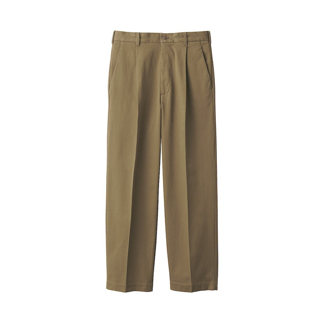 Men``s Pleat Front Wide Leg Chinos 18809