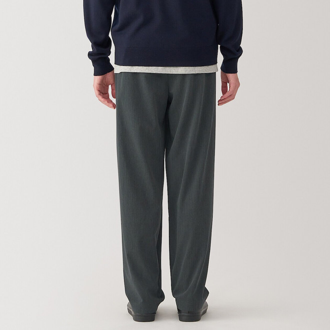 Men\u0027s Easy Fit Pleat Wide Leg Trousers