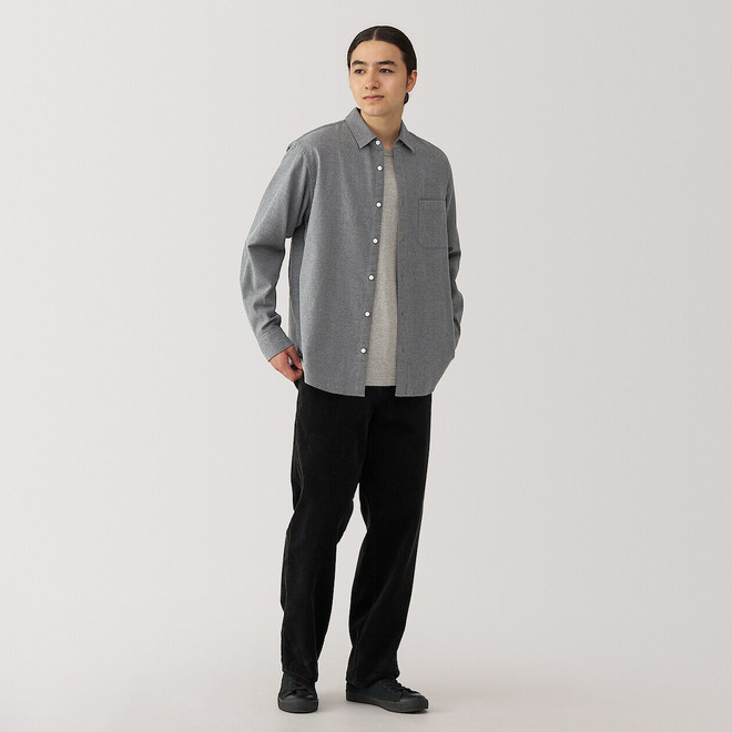 Men's Cotton Flannel Long Sleeve Shirt