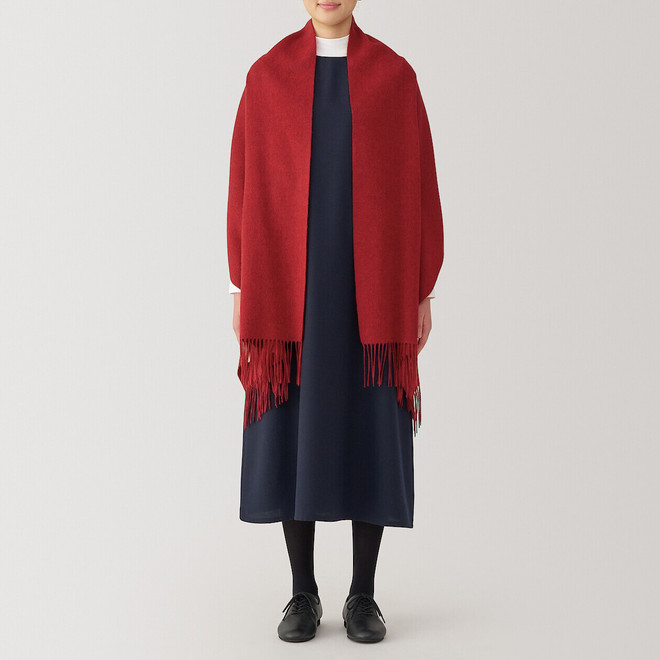 Unisex Wool Large Stole | MUJI