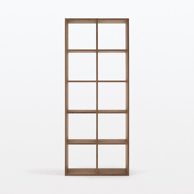 Walnut Cube Shelving Unit ‐ 5 x 2