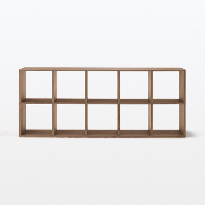 Walnut Cube Shelving Unit ‐ 5 x 2