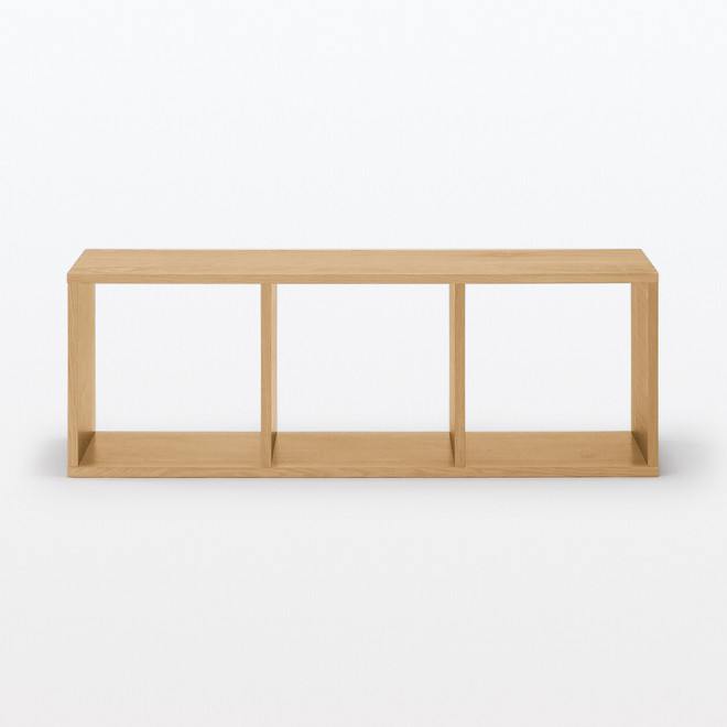 Oak Narrow 3 Shelf