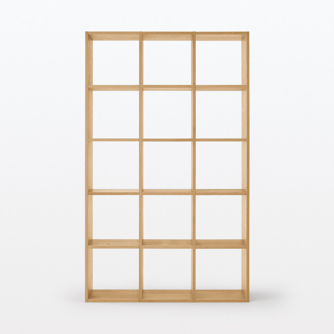 Étagère cube en chêne – 5x3