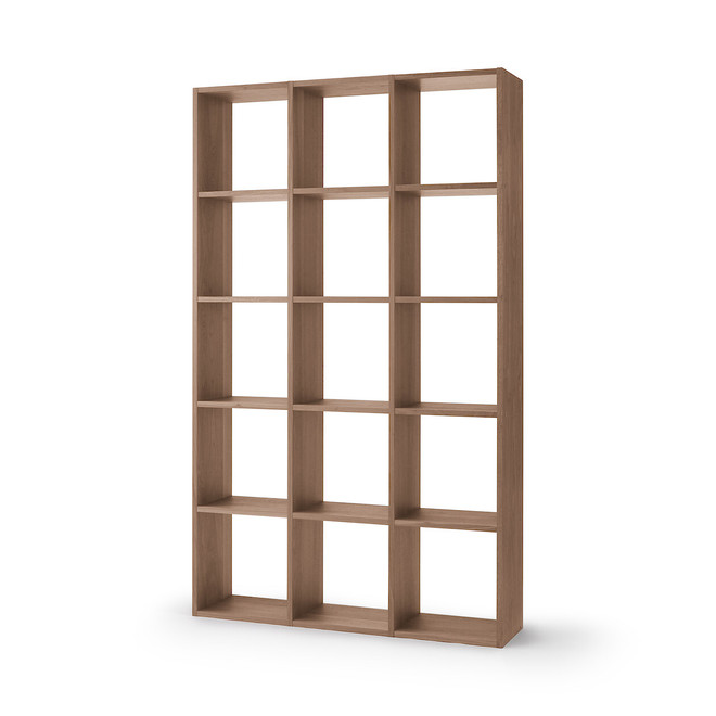 Walnut Cube Shelving Unit ‐ 5 x 3