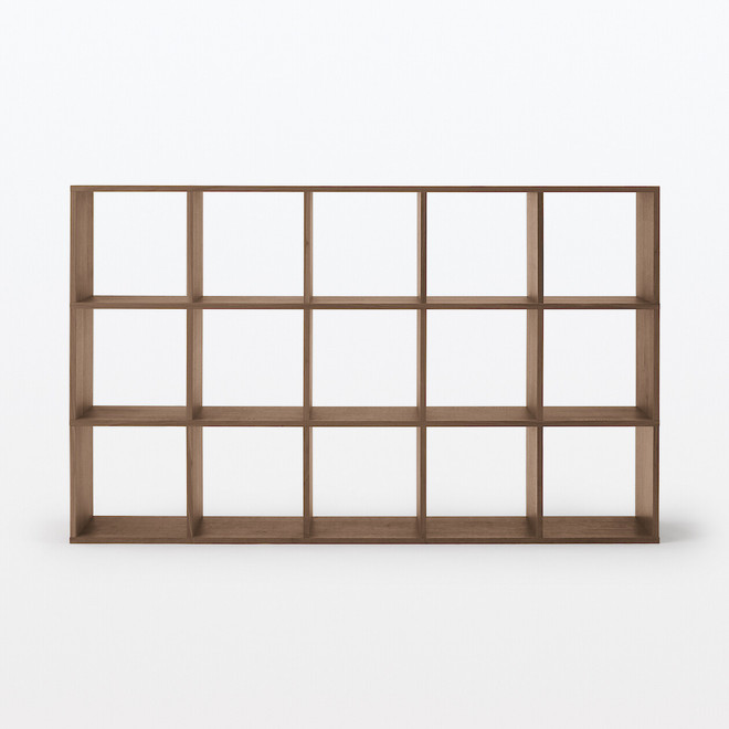 Walnut Cube Shelving Unit ‐ 5 x 3