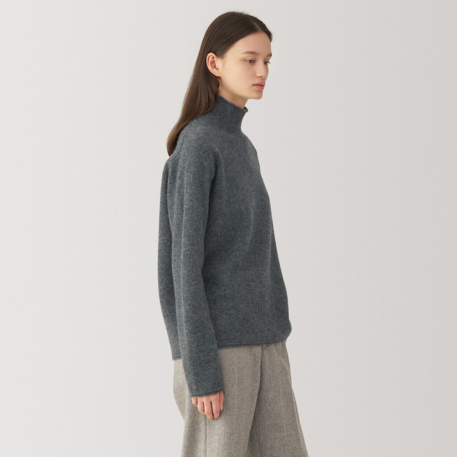 Women's Yak Blended Turtleneck Jumper | MUJI