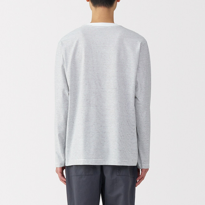 Men's Jersey Stripe Long Sleeve T‐shirt