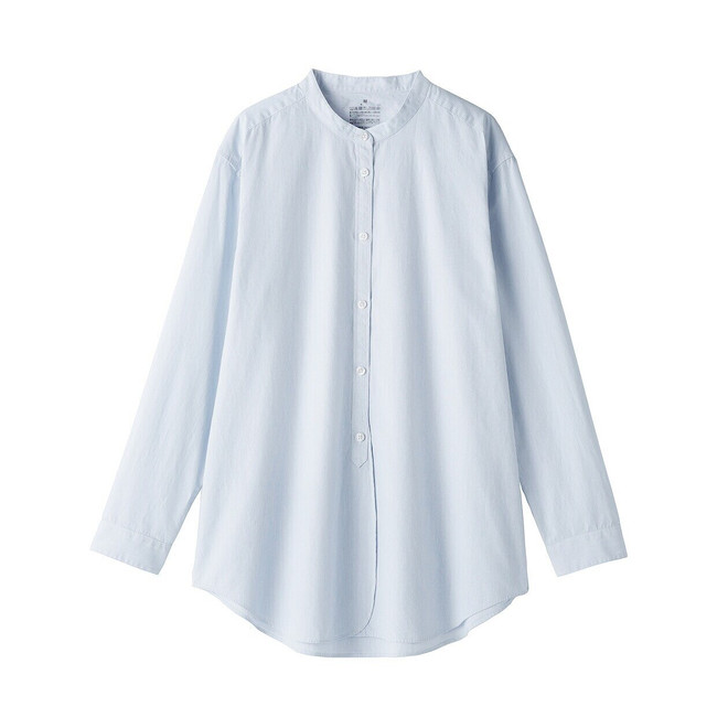 Women's Broad Cotton Stand Collar Shirt. | MUJI