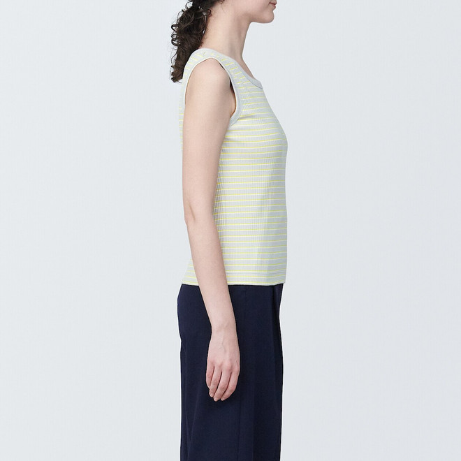 Women's Cotton Blend Wide Rib Vest.