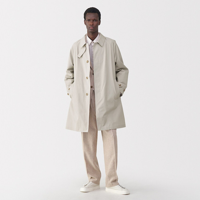 Men's Cotton Water‐Repellent Single‐Breasted Coat