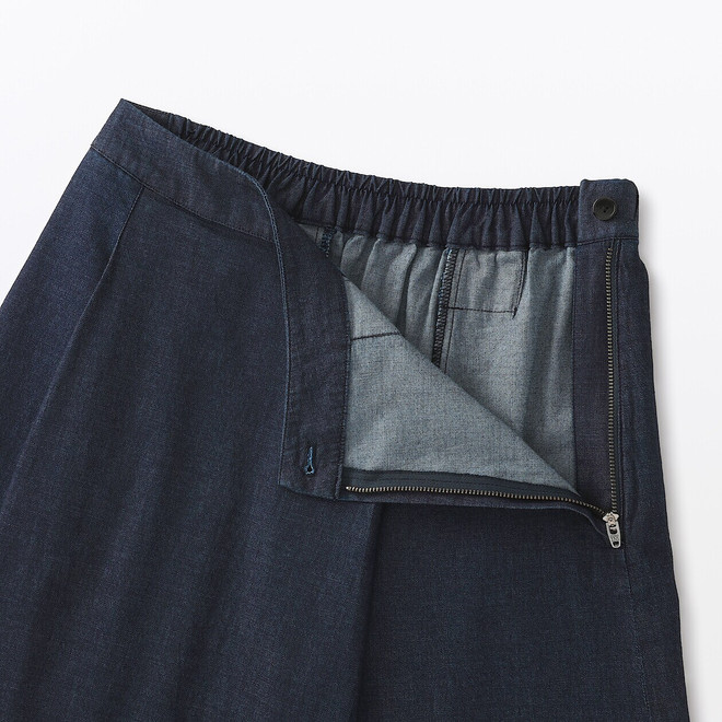 Women's Stretch Lightweight Denim Flare Skirt