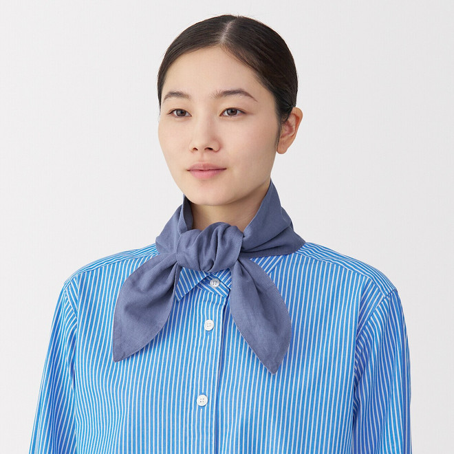 Unisex Hemp and Cotton Blend Scarf with Pocket | MUJI