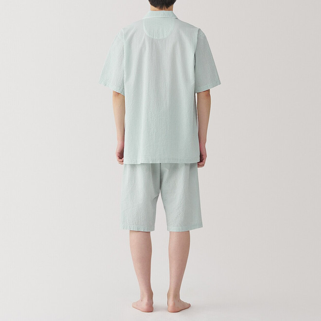 ★ SPAO★ COMFORT Seersucker Short Sleeve Pajamas SPLOF37A1 Women's Bean's Seacoast Seersucker Pajama Pant Set