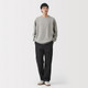 Men's Washed Denim Comfort Fit Trousers ‐ Black