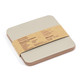 Gerecycled leren rechthoekige onderzetters - set van 4, Ash Grey
